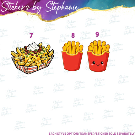 (s02-421) French Fries Graphic Iron-On Transfer or Sticker