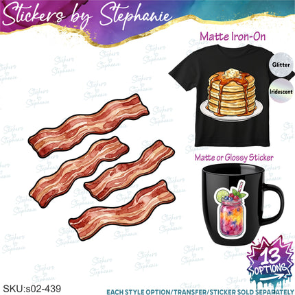 (s02-439) Breakfast Foods Graphic Iron-On Transfer or Sticker