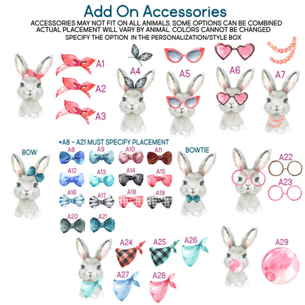 (s02A-230) Baby Pets Bunny Cat Dog Watercolor Graphic Iron-On Transfer or Sticker