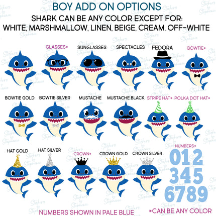 (s02C-025) Baby Shark Graphic Iron-On Transfer or Sticker