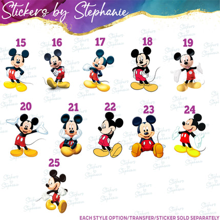 (s02C-036) Mickey Mouse Graphic Iron-On Transfer or Sticker