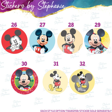 (s02C-036) Mickey Mouse Graphic Iron-On Transfer or Sticker