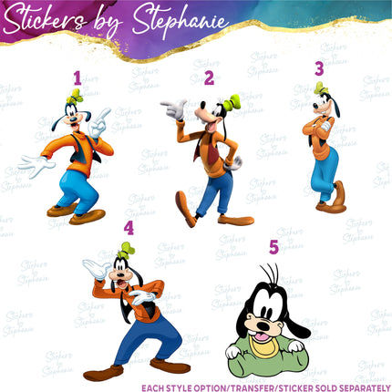 (s02C-040) Goofy Graphic Iron-On Transfer or Sticker