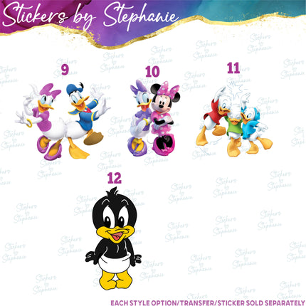 (s02C-041) Donald Daisy Duck Graphic Iron-On Transfer or Sticker