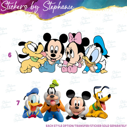 (s02C-042) Mickey & Pals Graphic Iron-On Transfer or Sticker