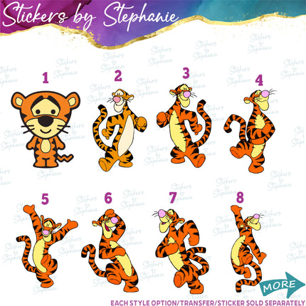 (s02C-048) Tigger Graphic Iron-On Transfer or Sticker