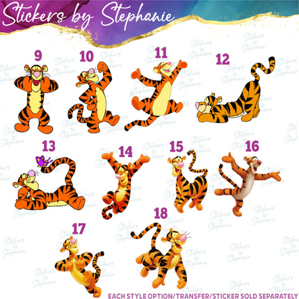 (s02C-048) Tigger Graphic Iron-On Transfer or Sticker