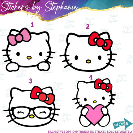 (s02C-005) Hello Kitty Graphic Iron-On Transfer or Sticker