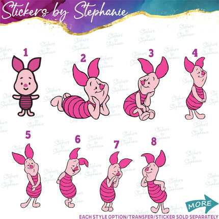 (s02C-050) Piglet Graphic Iron-On Transfer or Sticker