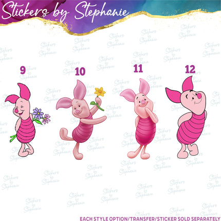 (s02C-050) Piglet Graphic Iron-On Transfer or Sticker