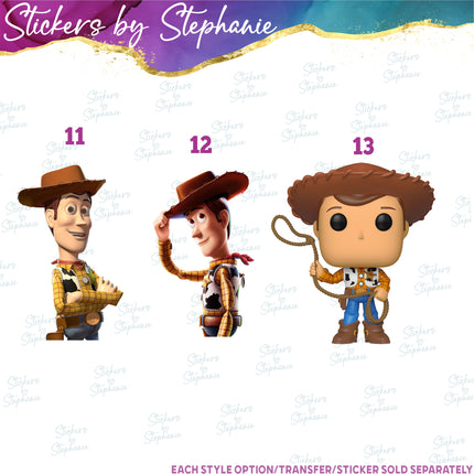 (s02C-052) Woody Toy Story Graphic Iron-On Transfer or Sticker