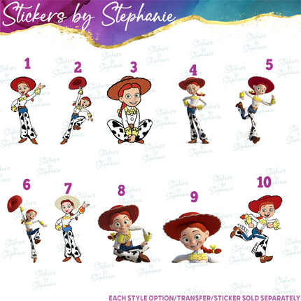 (s02C-053) Jessie Toy Story Graphic Iron-On Transfer or Sticker