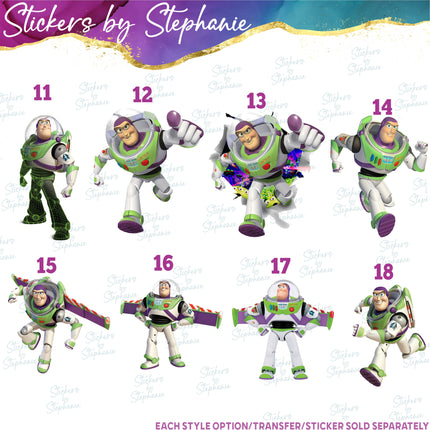 (s02C-054) Buzz Lightyear Toy Story Graphic Iron-On Transfer or Sticker