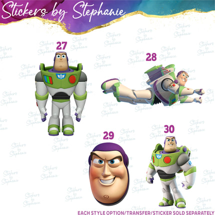 (s02C-054) Buzz Lightyear Toy Story Graphic Iron-On Transfer or Sticker