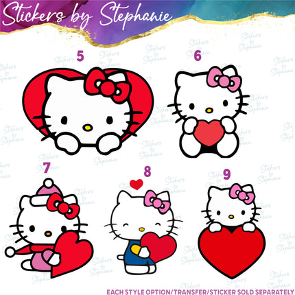 (s02C-005) Hello Kitty Graphic Iron-On Transfer or Sticker