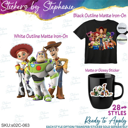 (s02C-063) Toy Story Graphic Iron-On Transfer or Sticker