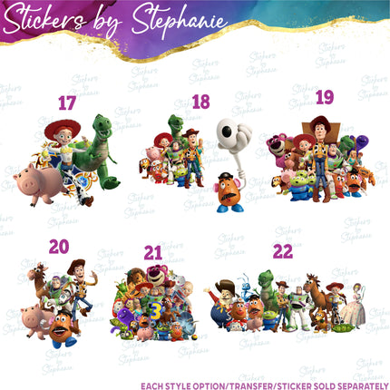 (s02C-063) Toy Story Graphic Iron-On Transfer or Sticker