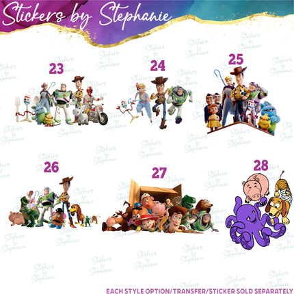 (s02C-063) Toy Story Graphic Iron-On Transfer or Sticker