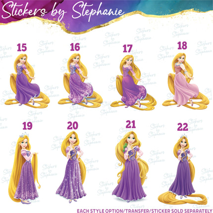 (s02C-066) Rapunzel Tangled Graphic Iron-On Transfer or Sticker