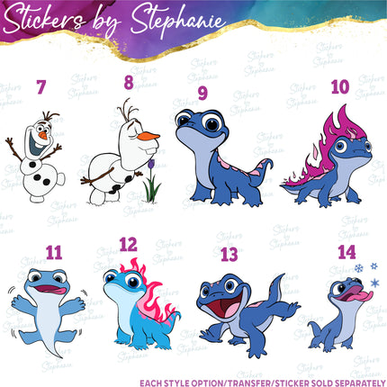 (s02C-070) Olaf Bruni Frozen Graphic Iron-On Transfer or Sticker