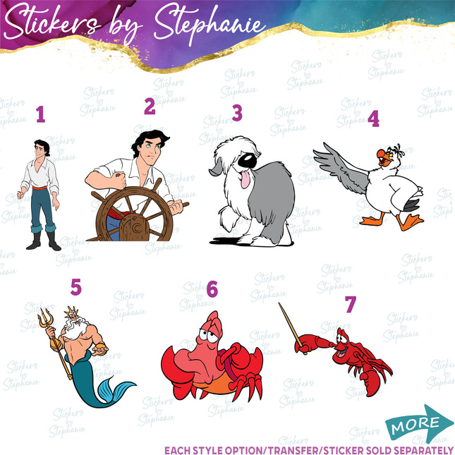 (s02C-075) Eric Sebastian Flounder Graphic Iron-On Transfer or Sticker