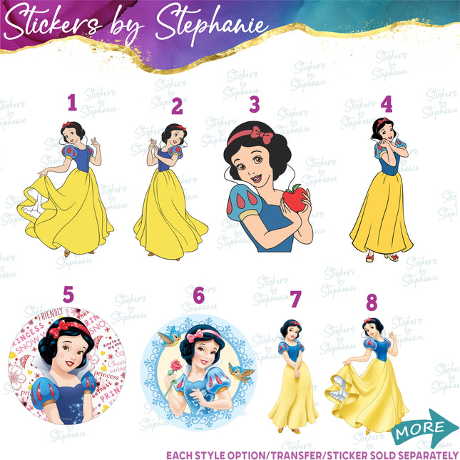 (s02C-083) Snow White Graphic Iron-On Transfer or Sticker