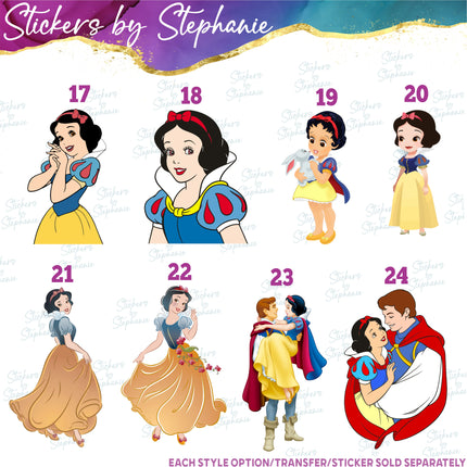(s02C-083) Snow White Graphic Iron-On Transfer or Sticker