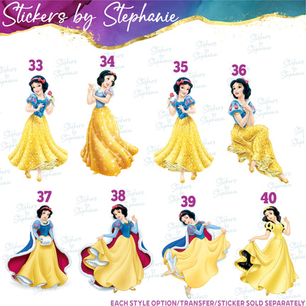(s02C-083) Snow White Graphic Iron-On Transfer or Sticker