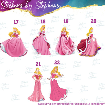 (s02C-084) Sleeping Beauty Graphic Iron-On Transfer or Sticker