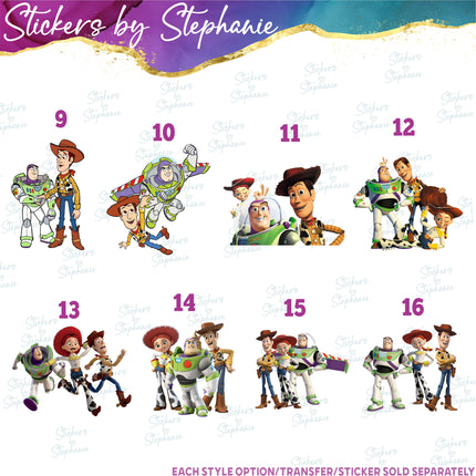 (s02C-063) Toy Story Graphic Iron-On Transfer or Sticker