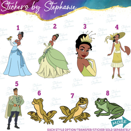 (s02C-085) Princess and the Frog Graphic Iron-On Transfer or Sticker