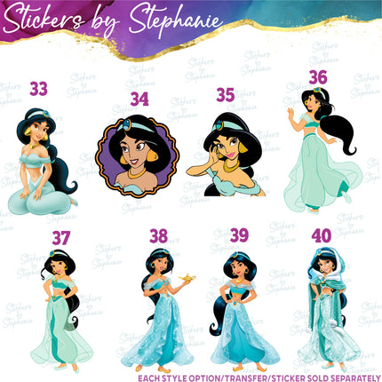 (s02C-086) Jasmine Raja Graphic Iron-On Transfer or Sticker
