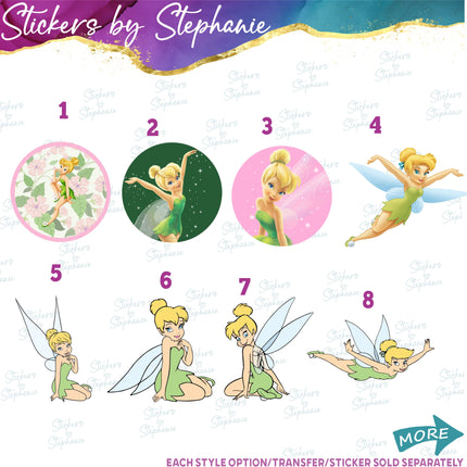 (s02C-088) Tinkerbell Graphic Iron-On Transfer or Sticker