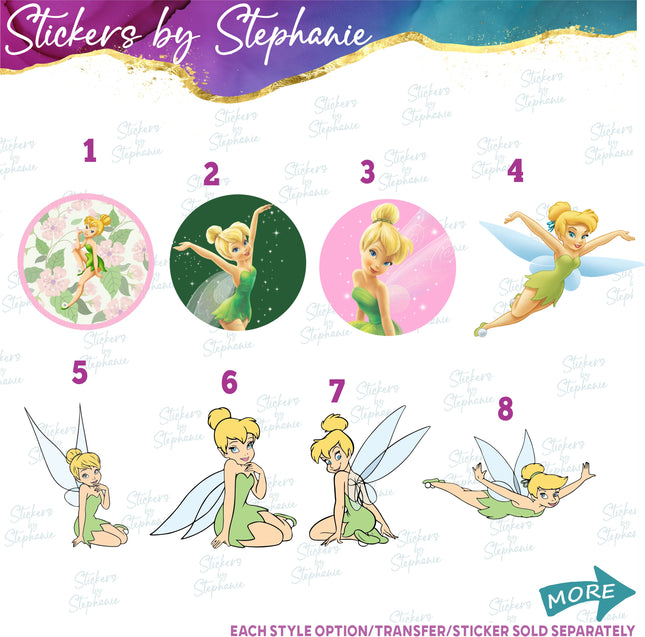 (s02C-088) Tinkerbell Graphic Iron-On Transfer or Sticker