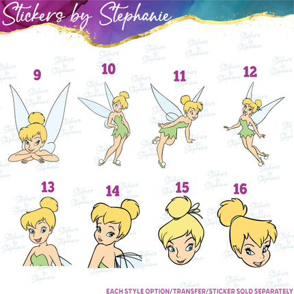 (s02C-088) Tinkerbell Graphic Iron-On Transfer or Sticker