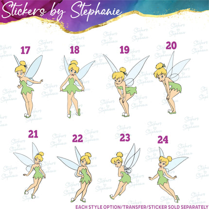 (s02C-088) Tinkerbell Graphic Iron-On Transfer or Sticker