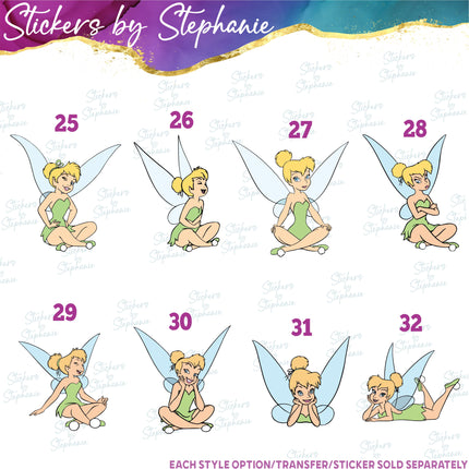 (s02C-088) Tinkerbell Graphic Iron-On Transfer or Sticker