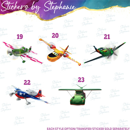 (s02C-090) Planes Graphic Iron-On Transfer or Sticker