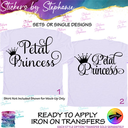 (s03-101) Petal Princess Iron-On Transfer or Sticker