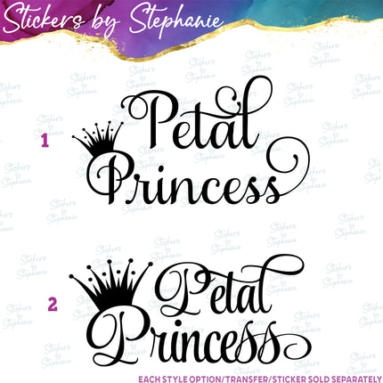 (s03-101) Petal Princess Iron-On Transfer or Sticker