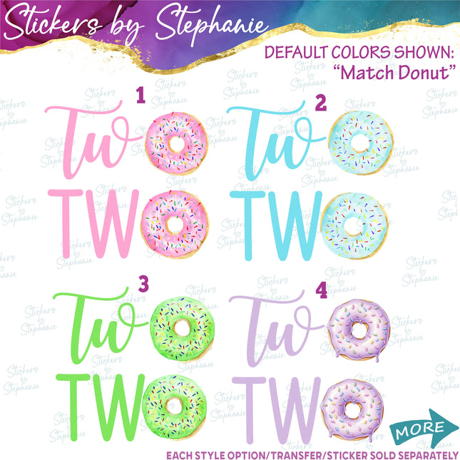 (s04-176) Two Donut Iron-On Transfer