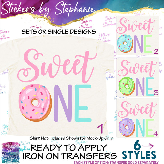 (s04-179) Sweet One Donut Iron-On Transfer