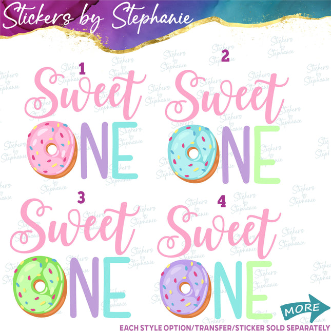 (s04-179) Sweet One Donut Iron-On Transfer