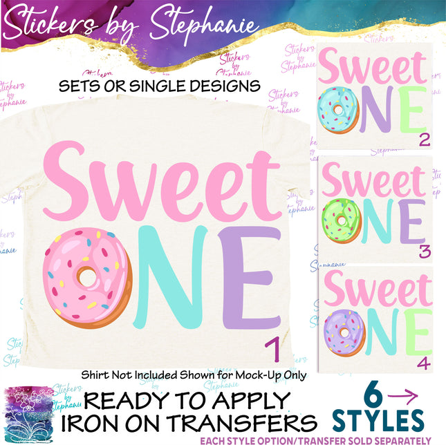 (s04-180) Sweet One Donut Iron-On Transfer