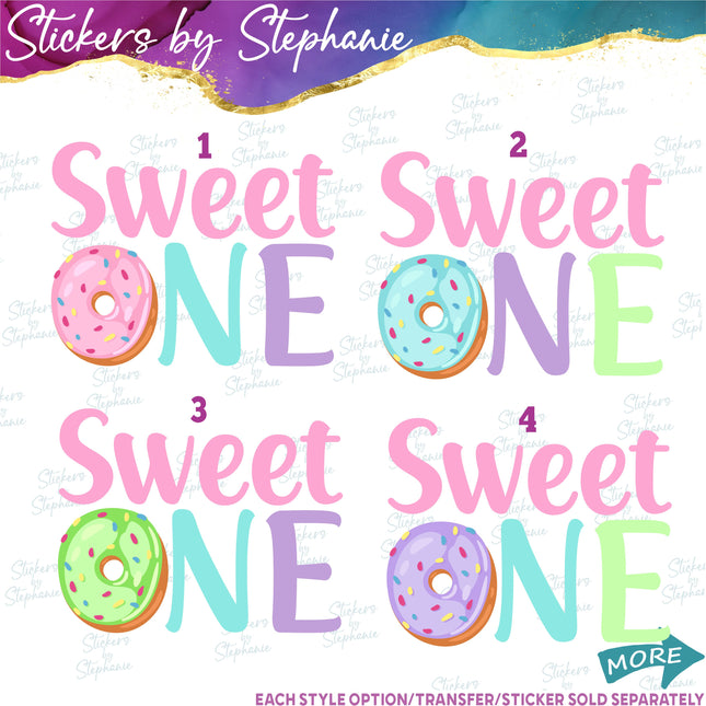 (s04-180) Sweet One Donut Iron-On Transfer