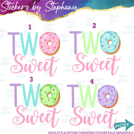 (s04-181) Two Sweet Donut Iron-On Transfer