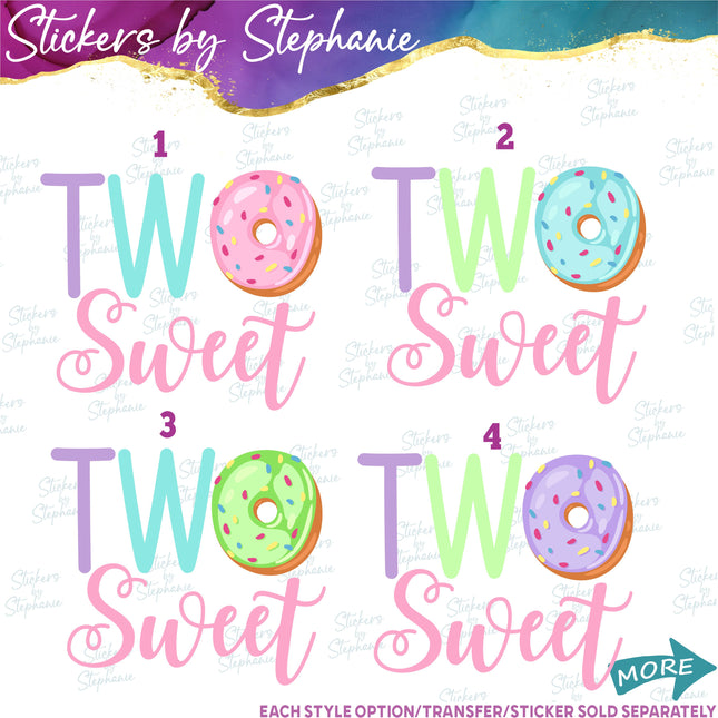 (s04-181) Two Sweet Donut Iron-On Transfer