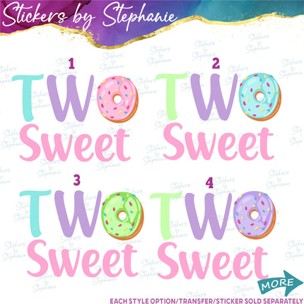 (s04-182) Two Sweet Donut Iron-On Transfer