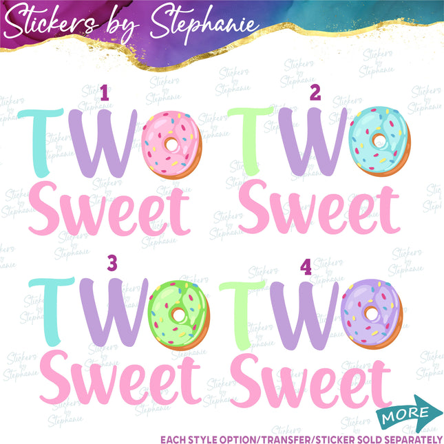 (s04-182) Two Sweet Donut Iron-On Transfer