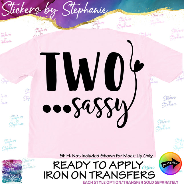 (s03-483) Two Sassy Iron-On Transfer